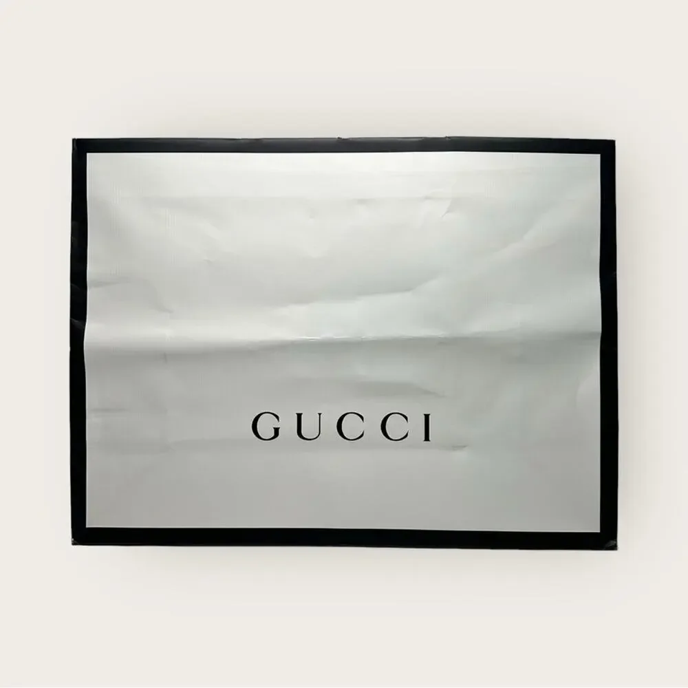Gucci | Large Gift Bag | White/Black | 18.75 W x 14 H x 6.75 D inch